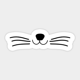 Funny Cat Face Sticker